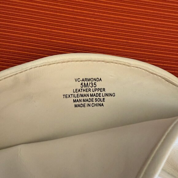 NWOT Vince Camuto Cream Leather Armonda Knee High Boots Size 5M/35 - Picture 7 of 15